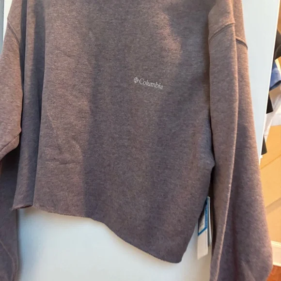 Columbia Red Cropped Boxy Hoodie - Picture 2 of 5